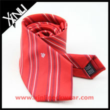 Custom Stripe with Logo Men Silk Ties